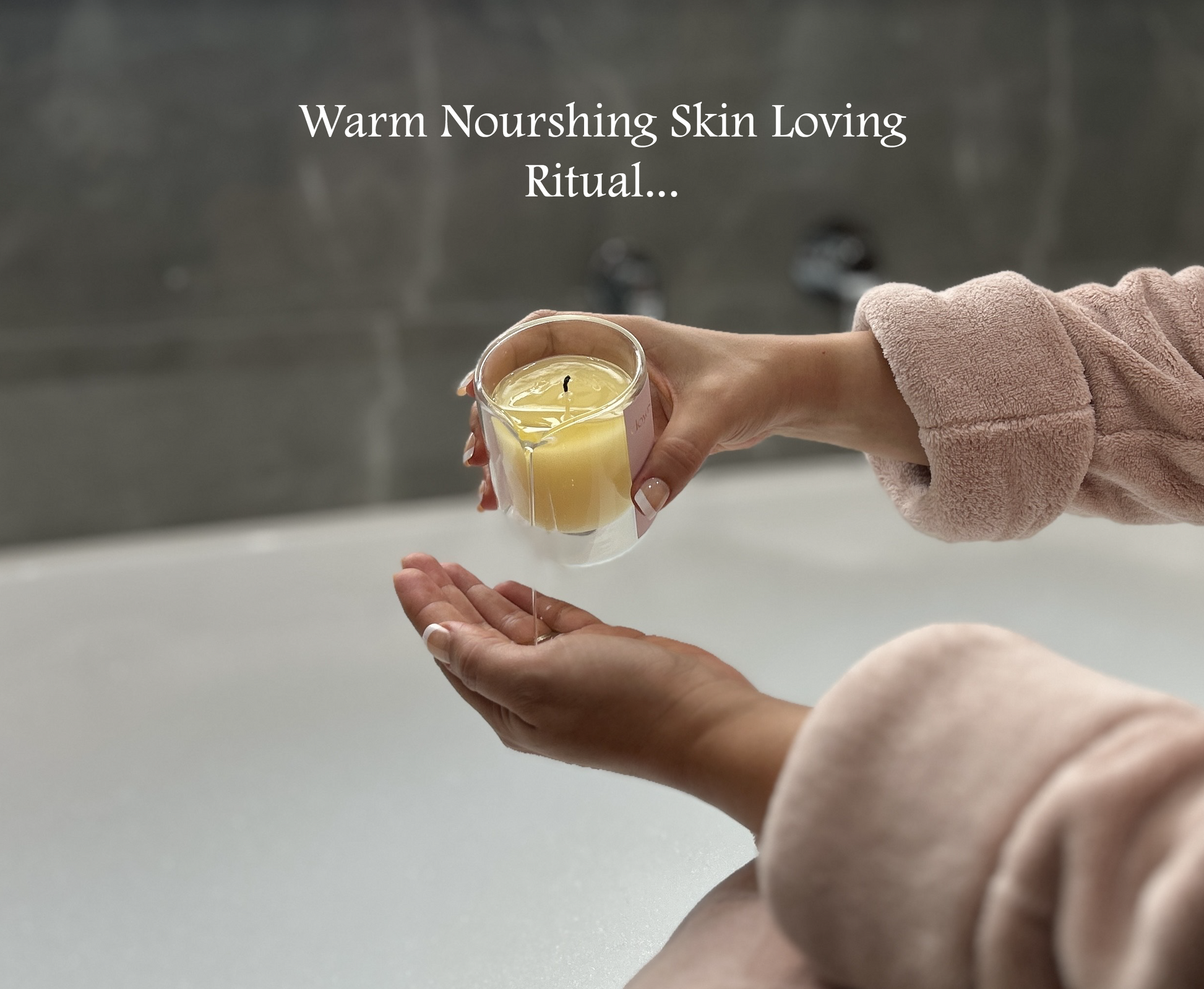 Warm Nourishing Skin Loving Ritual in a candle 